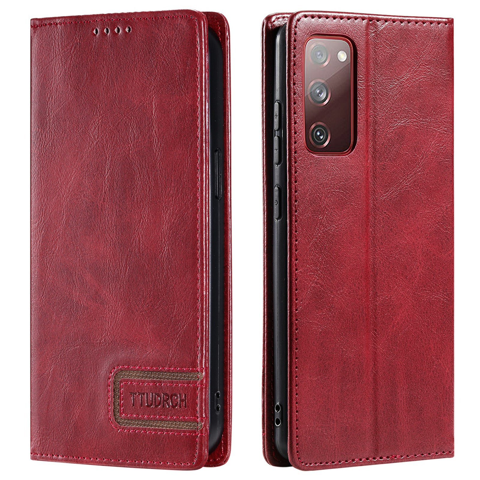 TTUDRCH Style 007 Leather Case for Samsung Galaxy S20 FE / S20 FE 5G / S20 FE 2022 / S20 Lite RFID Blocking Stand Wallet Cover - Wine Red TTUDRCH Style 007 Leather Case for Samsung Galaxy S20 FE / S20 FE 5G / S20 FE 2022 / S20 Lite RFID Blocking Stand Wallet Cover - Wine Red